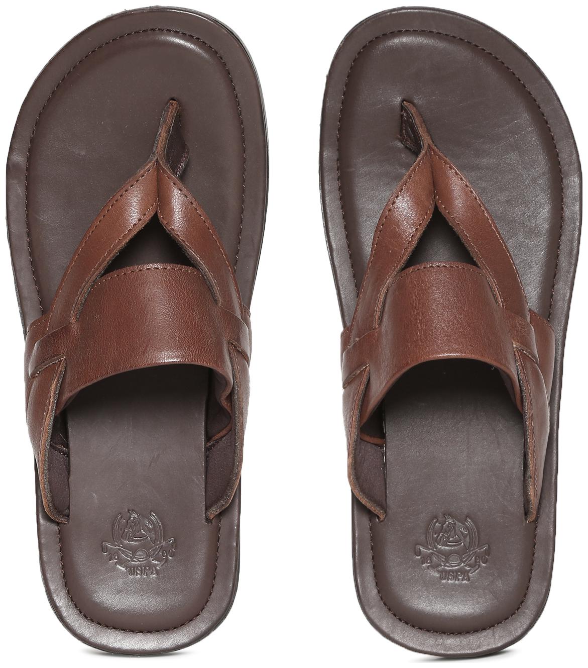 

U S Polo Assn Men Brown Sandals