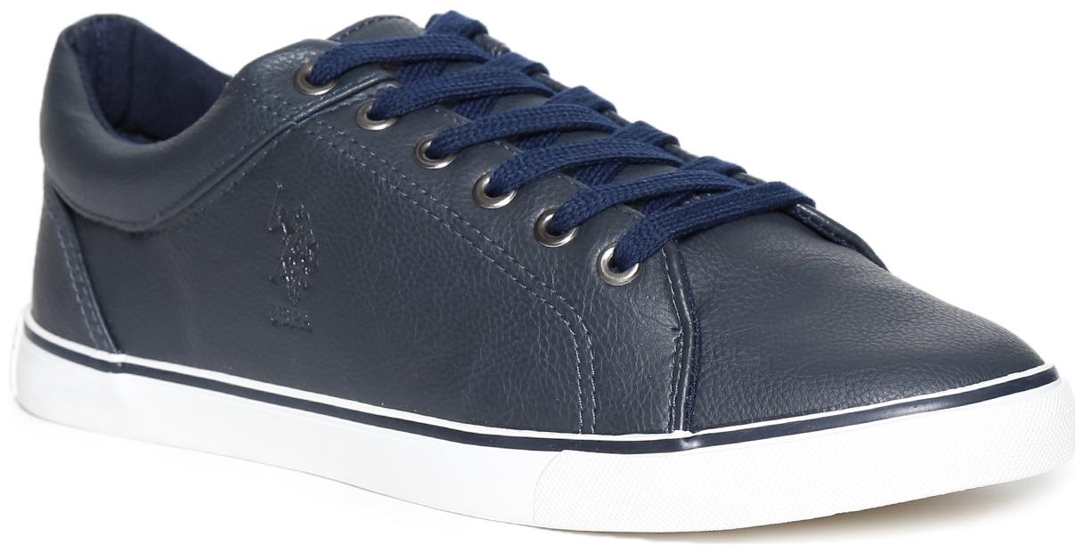 

U S Polo Assn Blue Textured Low Top Sneakers Men Blue Classic Sneakers - 2531915879