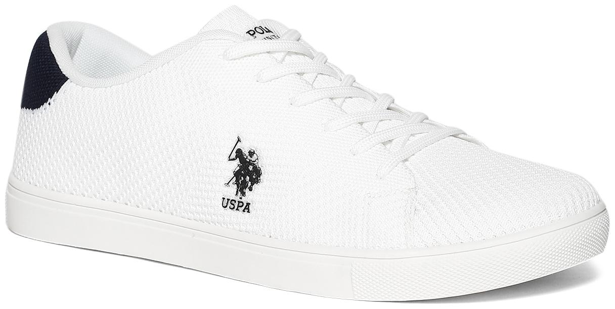 

U S Polo Assn White Mesh Upper Mid Top Sneakers Men White Sneakers