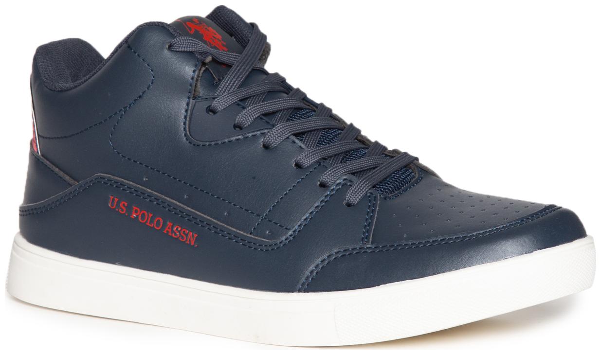 

U S Polo Assn Blue Panelled Mid Top Sneakers Men Blue Classic Sneakers - 2531941379