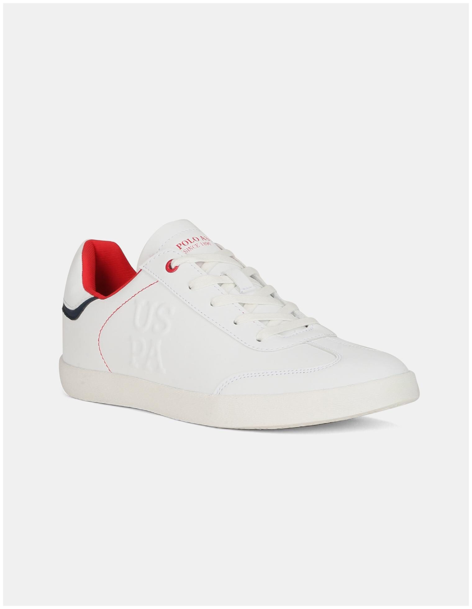 

U S Polo Assn Men White Low Top Lace Up Sneakers Men White Slip-On Sneakers