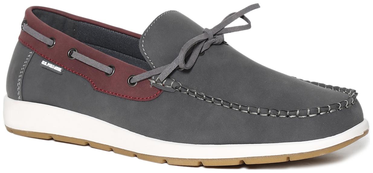 

U S Polo Assn Men Grey Casual Shoes - GREY ROUND TOE COLOUR BLOCK BOAT SHOES - 2531916907