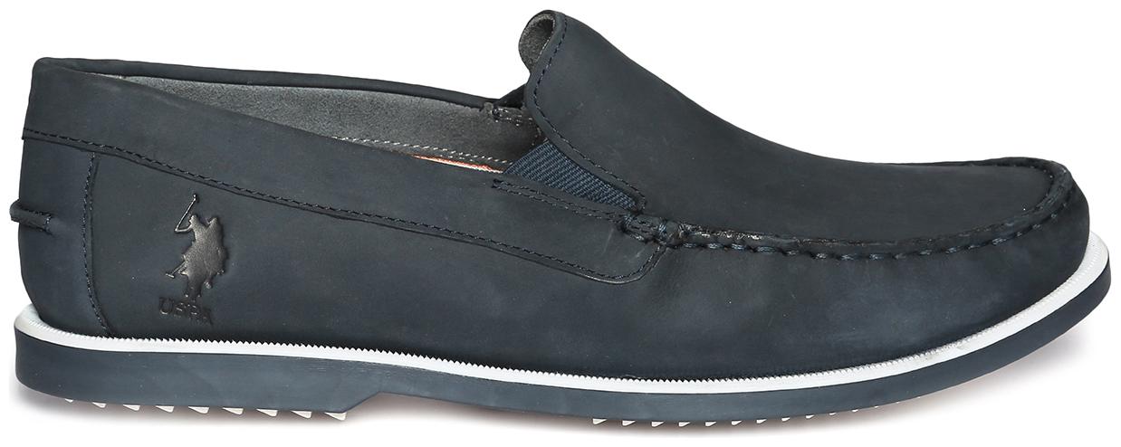 

U S Polo Assn Round Toe Leather Slip On Shoes