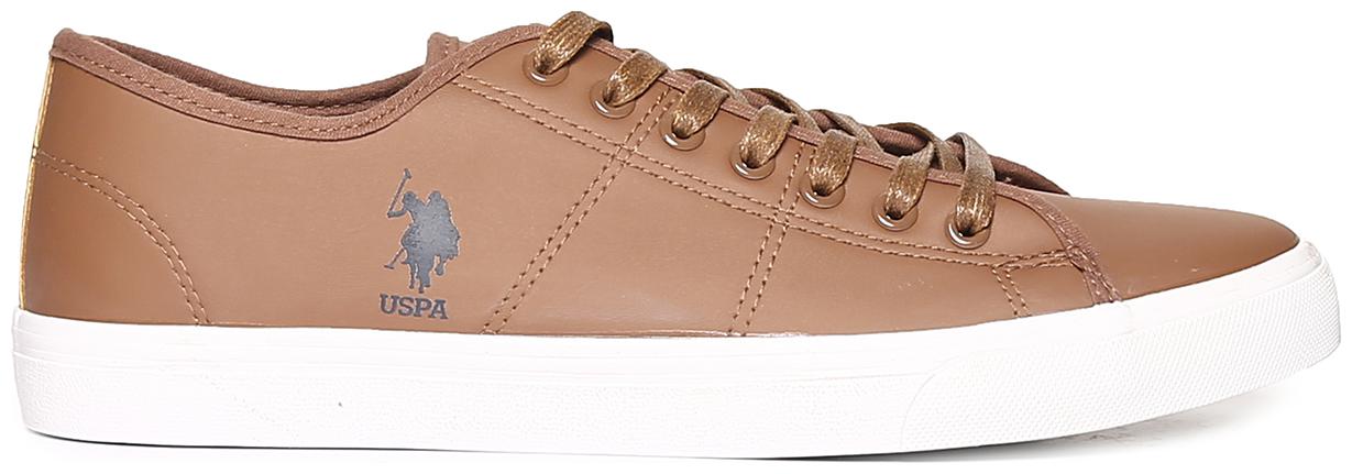 

U S Polo Assn Men Brown Sneakers