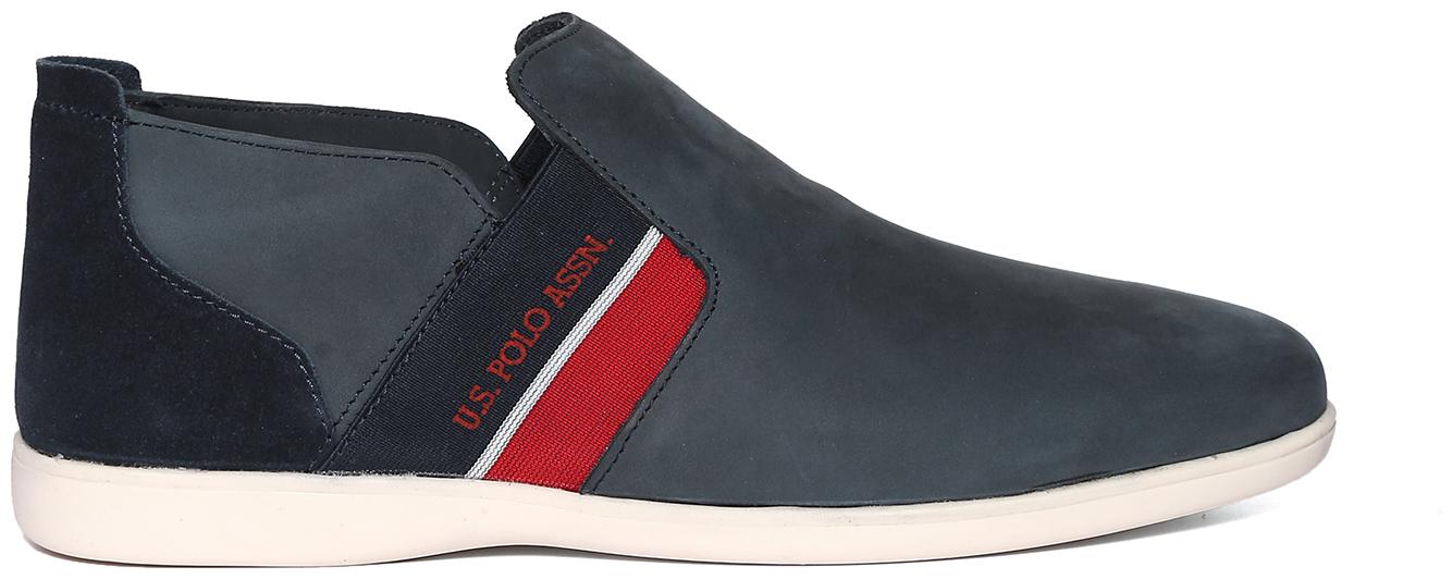 

U S Polo Assn Contrast Sole Leather Slip On Shoes