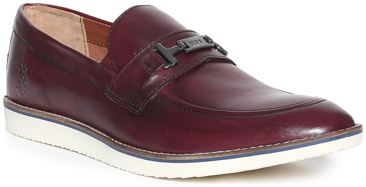 

U S Polo Assn Men Red Loafers - 2531904342