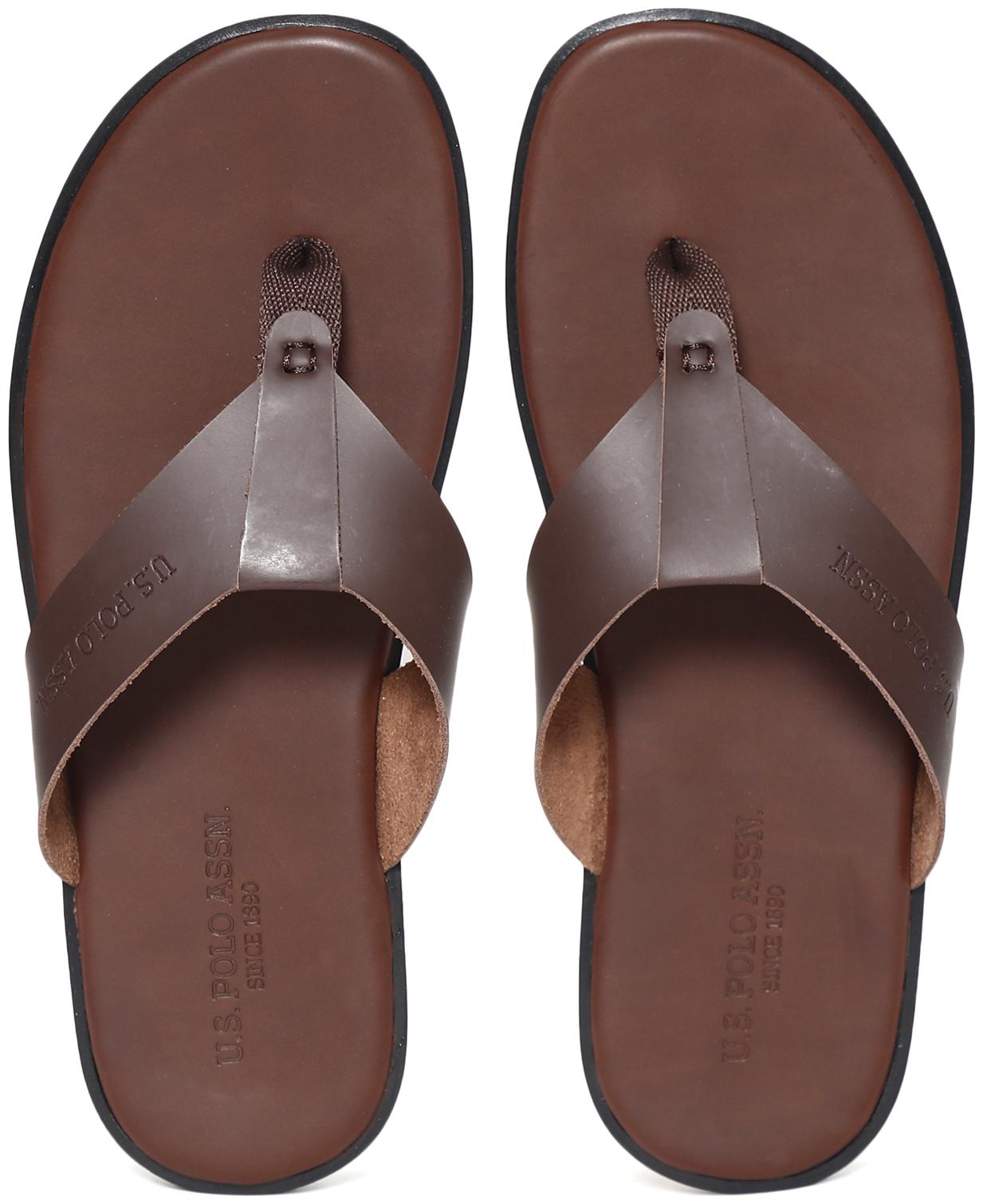 

U S Polo Assn Men Brown Sandals