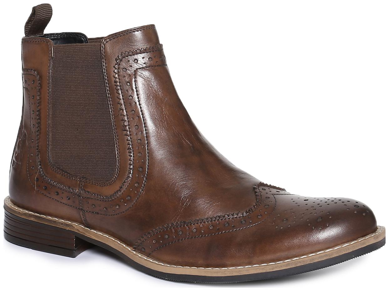 

U S Polo Assn Men Brown Ankle Boots - BROGUE LEATHER BOOTS - 2531911919