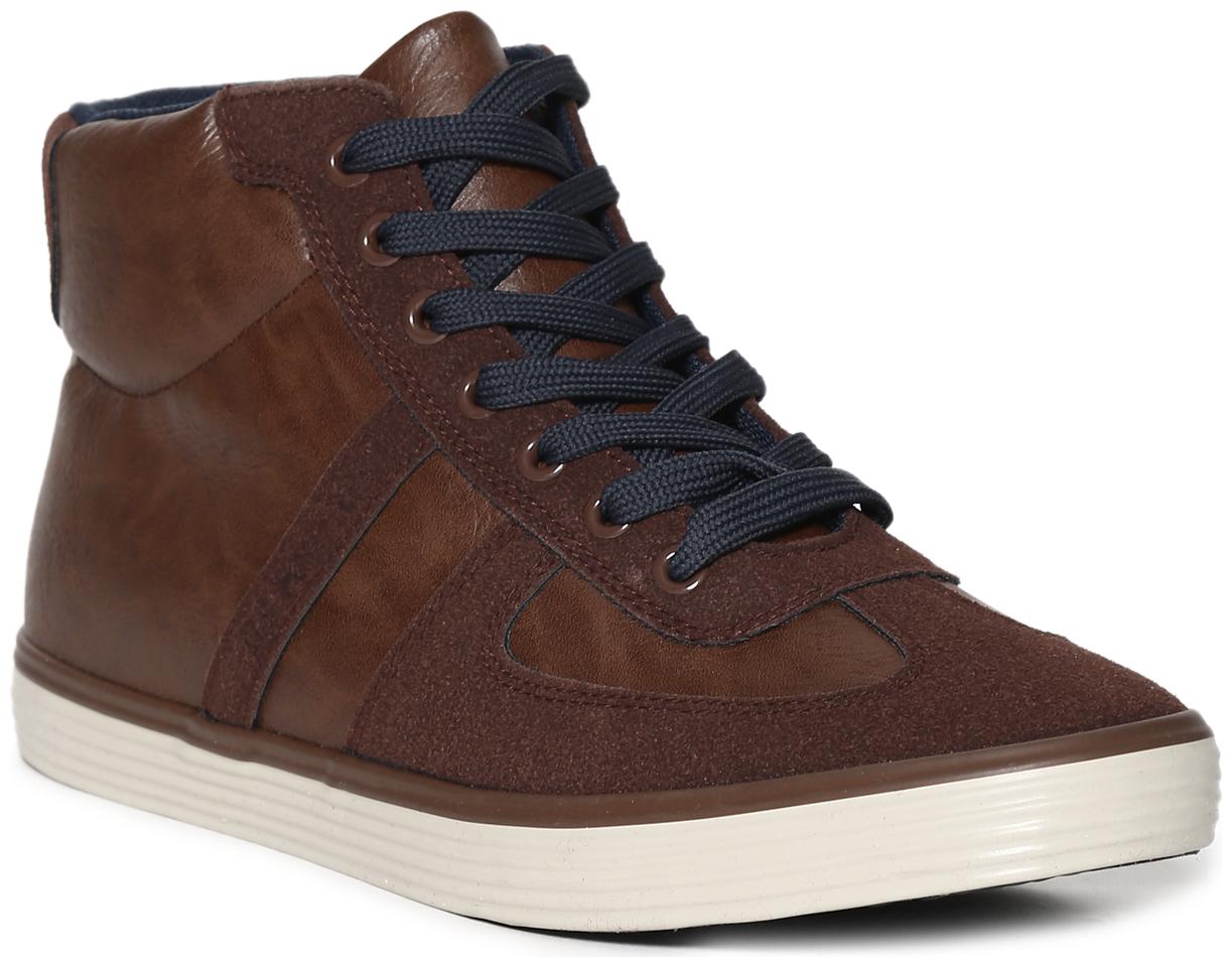 

U S Polo Assn Brown High Top Suedette Sneakers Men Brown Classic Sneakers - 2531917419