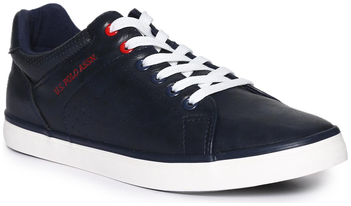 

U S Polo Assn Contrast Sole Perforated Sneakers Men Blue Classic Sneakers - 2531914679