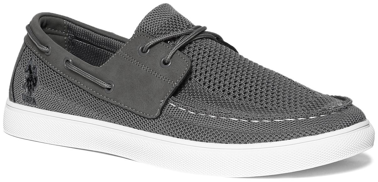 

U S Polo Assn Men Grey Casual Shoes - GREY MESH UPPER LOW TOP BOAT SHOES - 2531942607