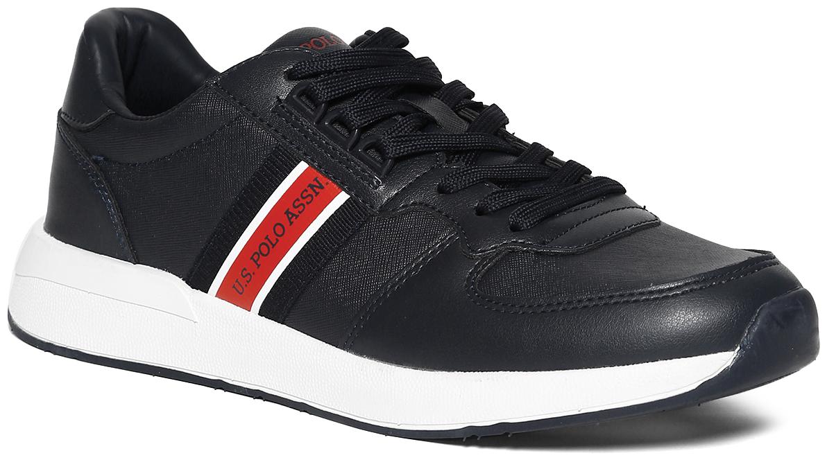 

U S Polo Assn Blue Round Toe Panelled Sneakers Men Blue Classic Sneakers - 2531919879