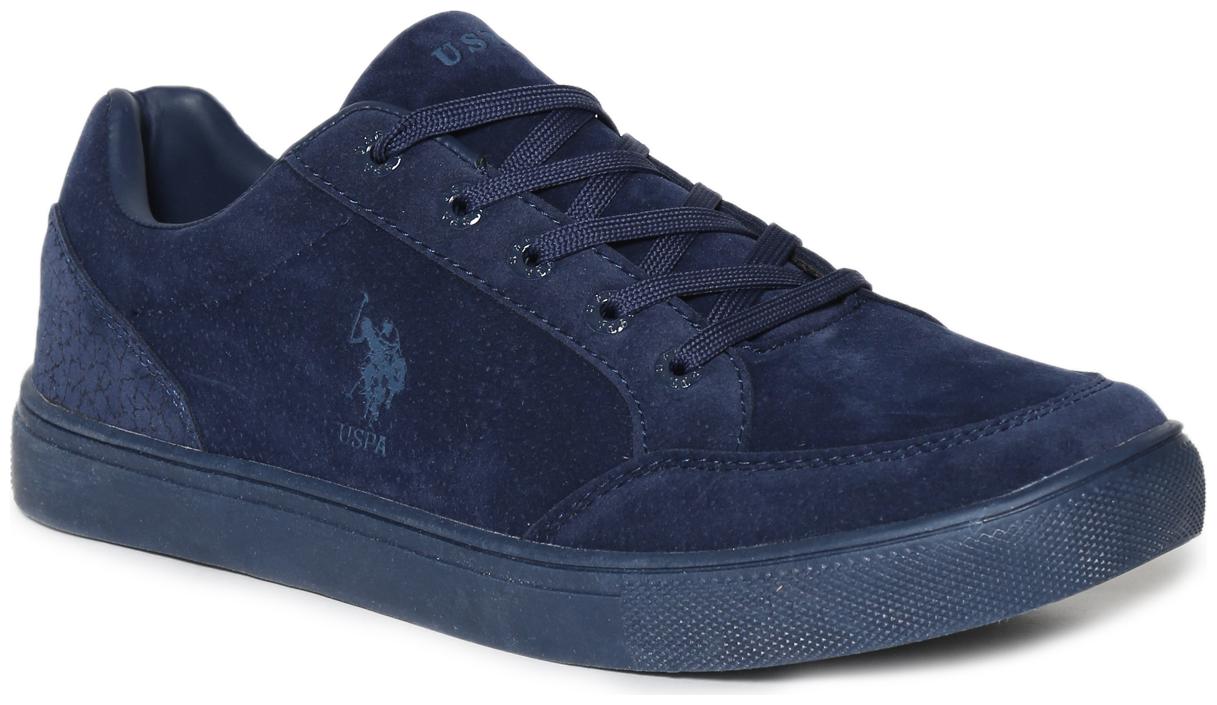 

U S Polo Assn Blue Low Top Suedette Sneakers Men Blue Slip-On Sneakers - 2531941079