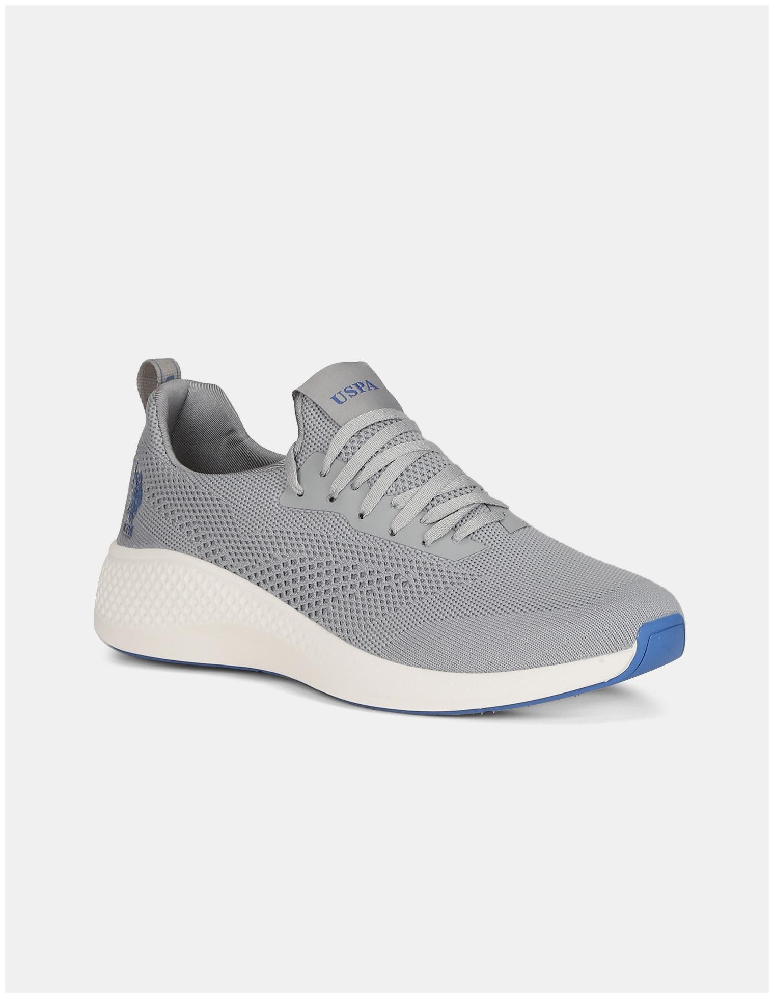 

U S Polo Assn Men Grey Patterned Knit Active Sneakers Men Grey Classic Sneakers