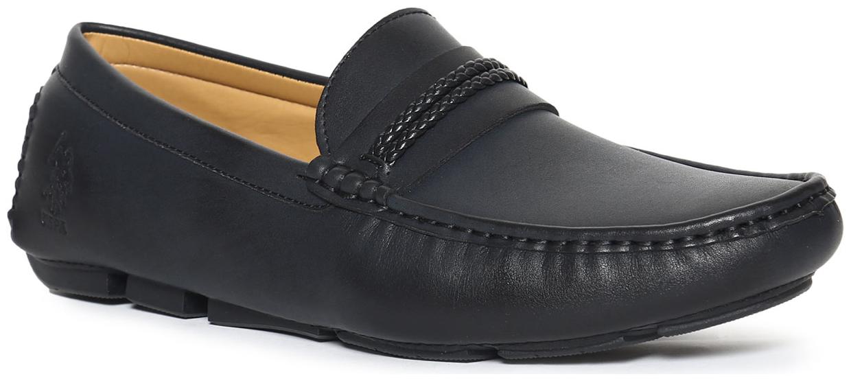 

U S Polo Assn Men Black Loafers - 2531909105