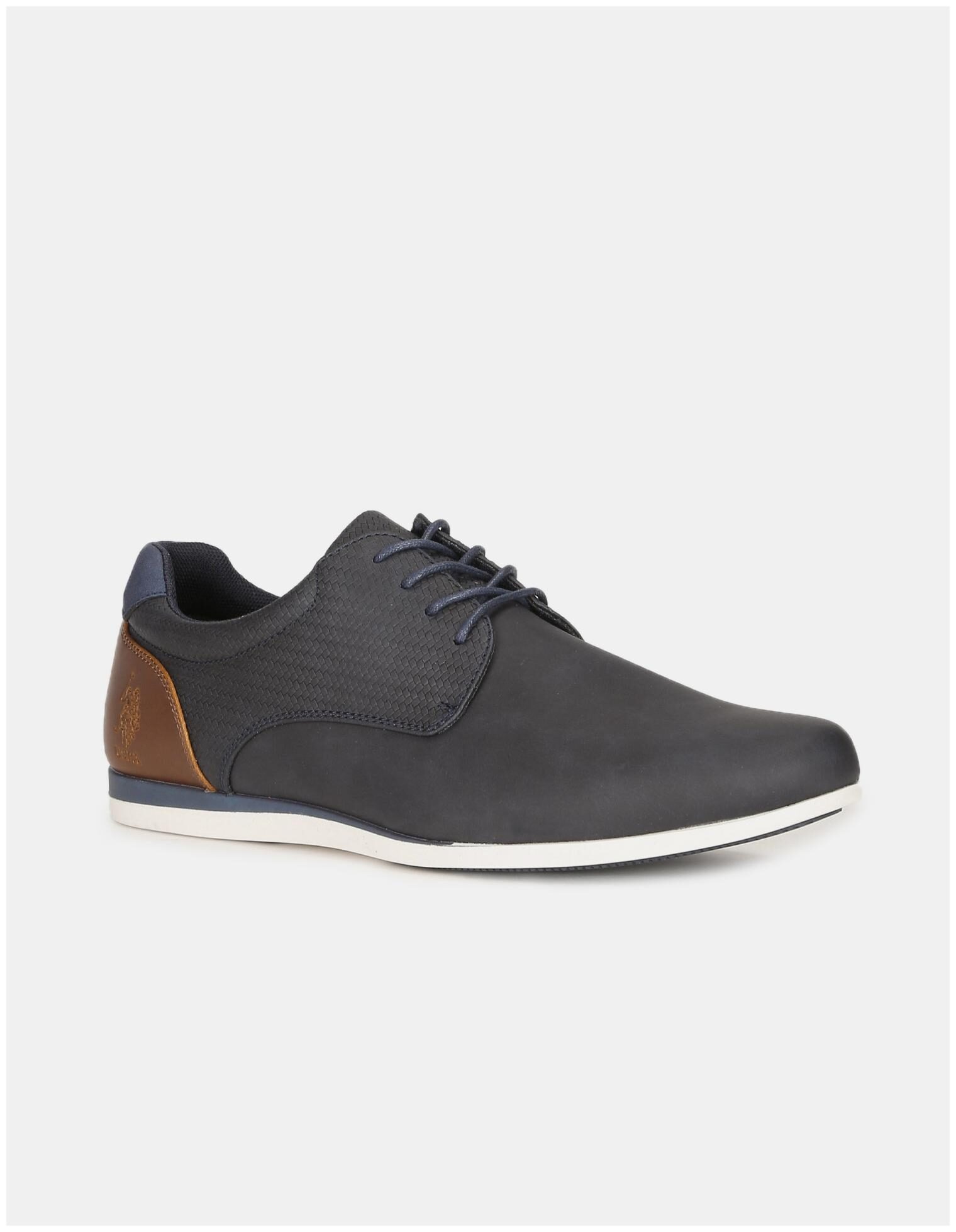 

U S Polo Assn Men Blue Casual Shoes - MEN BLUE ROUND TOE TEXTURED DERBY SHOES - 2532024979