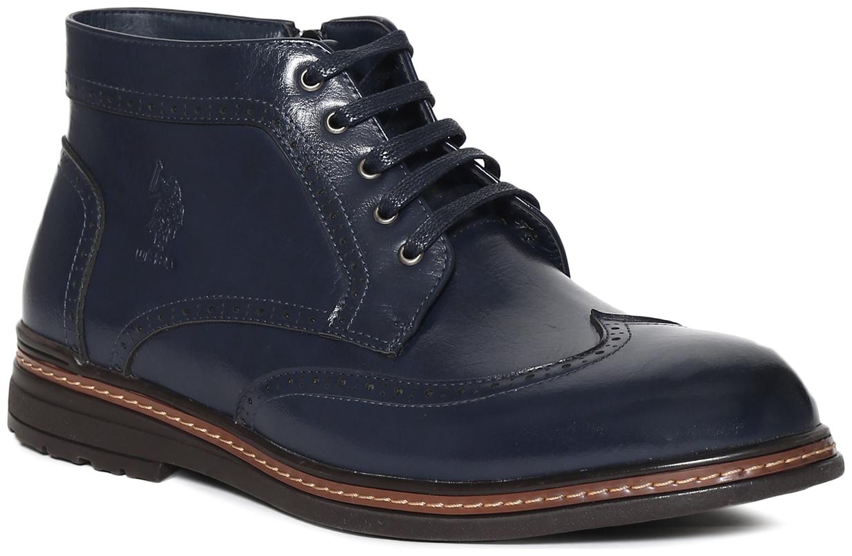 

U S Polo Assn Men Blue Ankle Boots - 2531914079