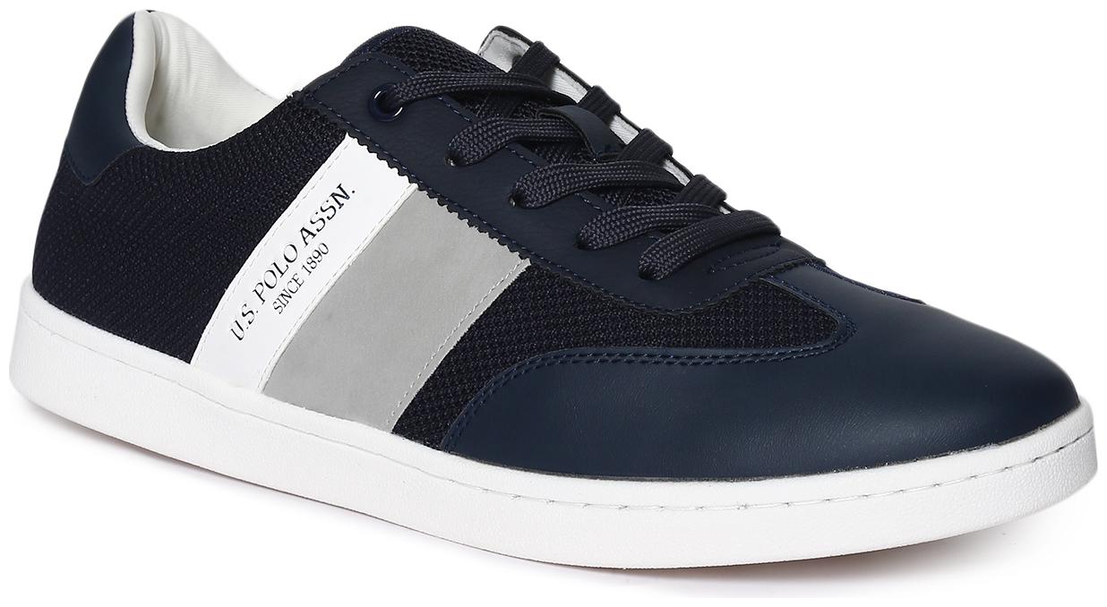 

U S Polo Assn Blue Mesh Panel Low Top Sneakers Men Blue Classic Sneakers - 2531928978
