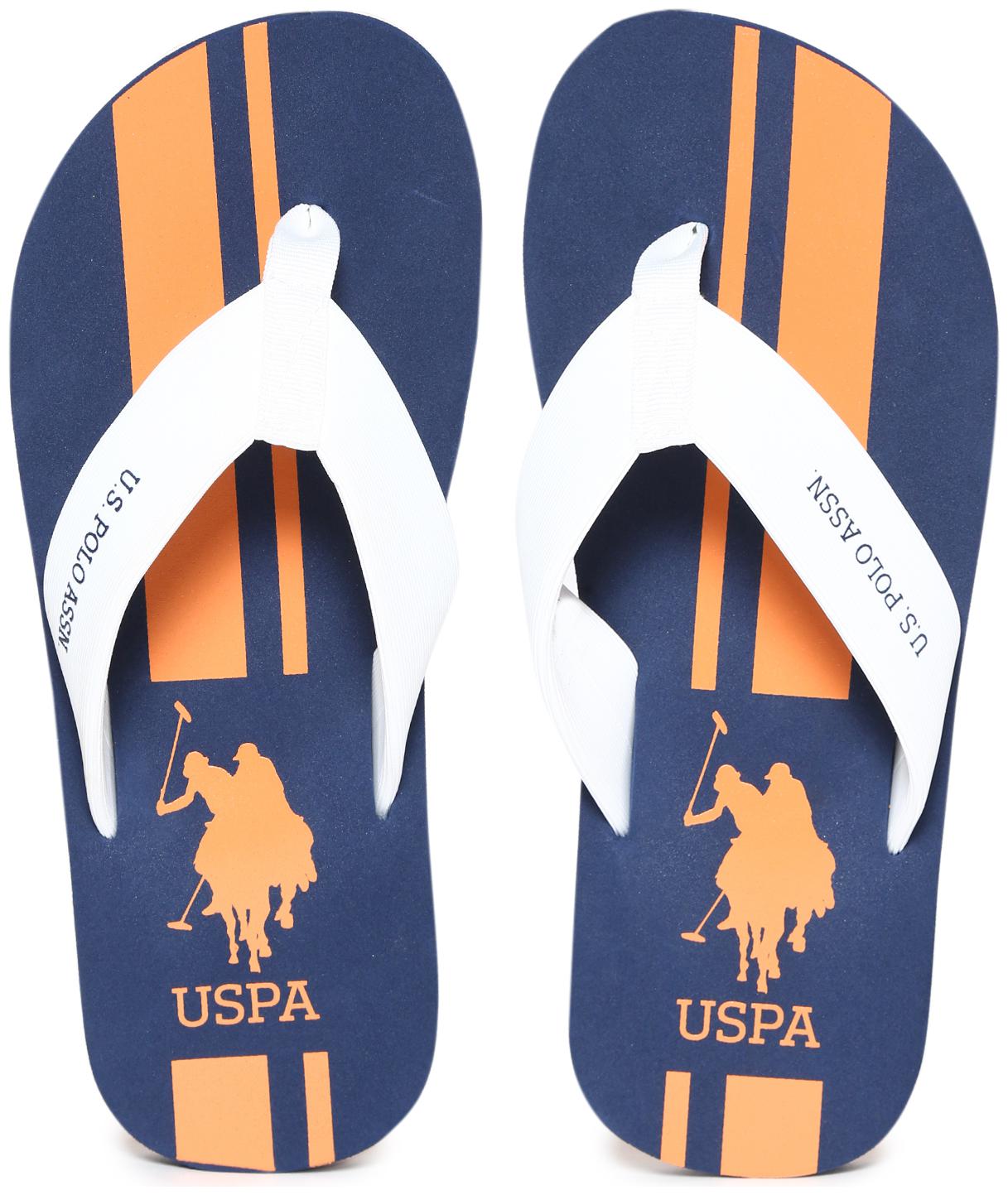 

U S Polo Assn Men White Flip-Flops - 1 Pair