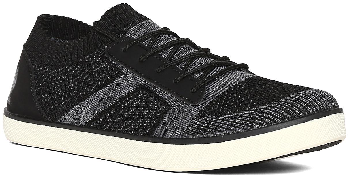 

U S Polo Assn Black Knit Low Top Sneakers Men Black Classic Sneakers - 2531942405