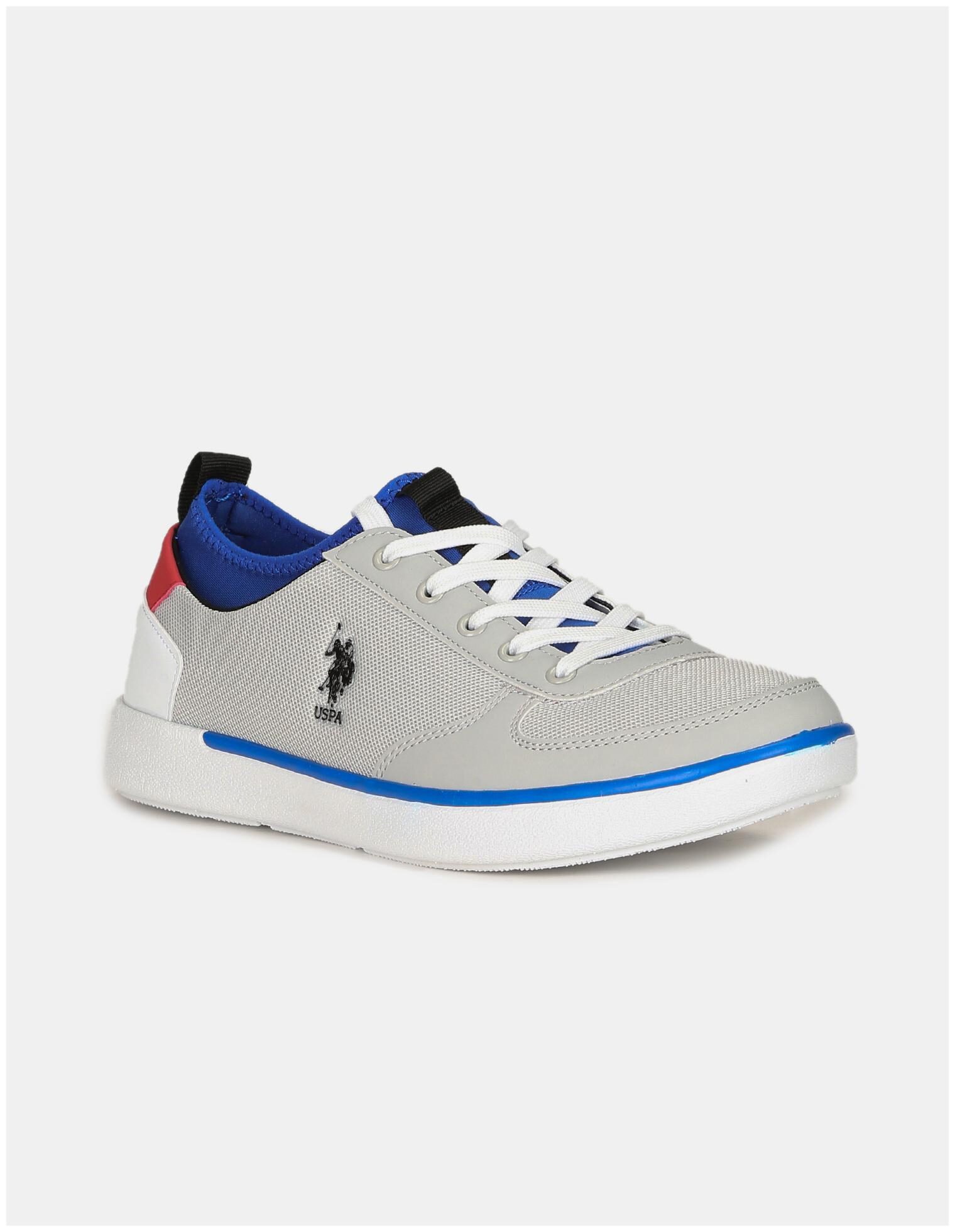

U S Polo Assn Men Grey Contrast Sole Textured Sneakers Men Grey Classic Sneakers - 2532007502