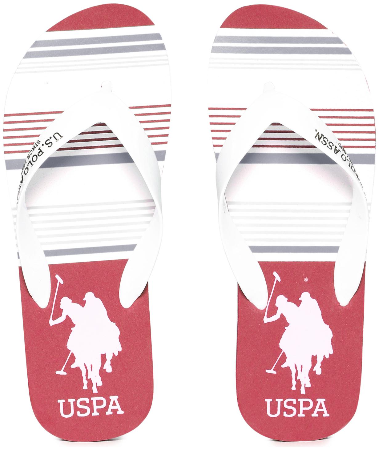 

U S Polo Assn Men White Flip-Flops - 1 Pair