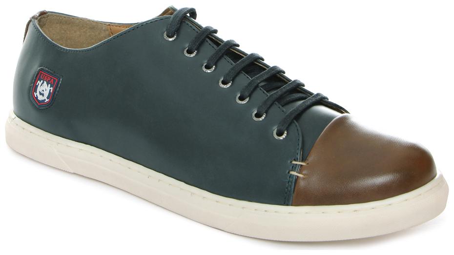 

U S Polo Assn Unisex Navy Blue Brown Sneakers