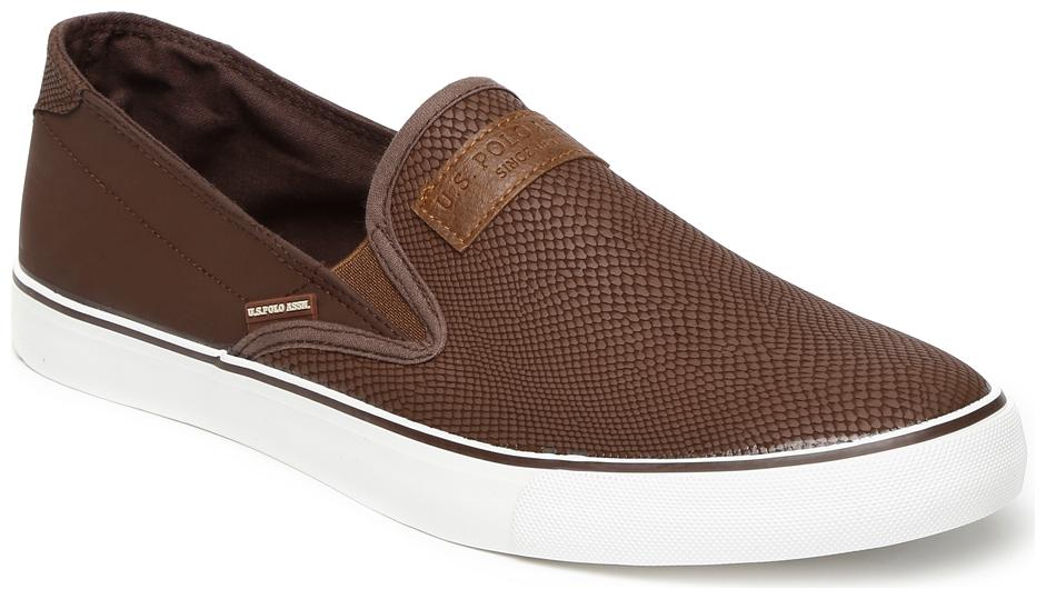 

U S Polo Assn Unisex Brown White Sneakers