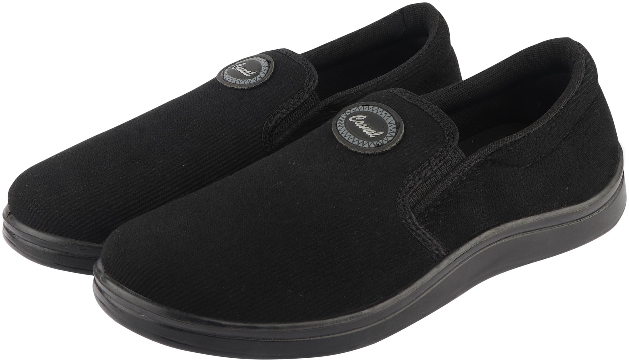 

Unistar Black Moccasin Shoes For Men