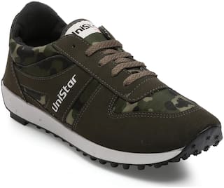 Unistar CamoGreen Men's Jogging, Walking & Running Narrow Toe Shoes 602-CamoGreen