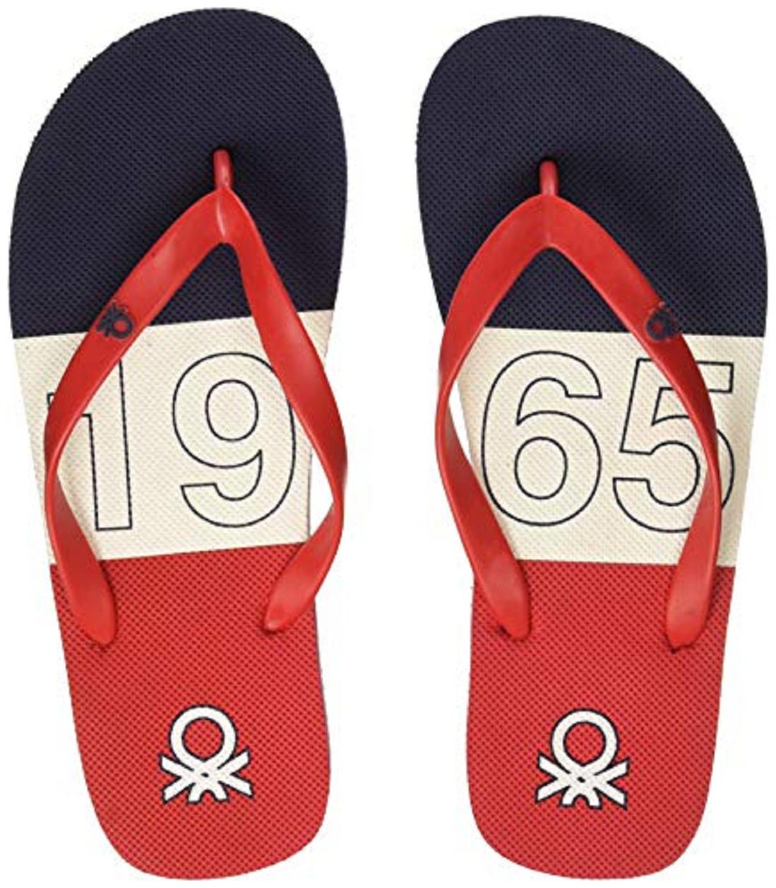 

United Colors Of Benetton Men Navy Blue Red Flip-Flops - 1 Pair