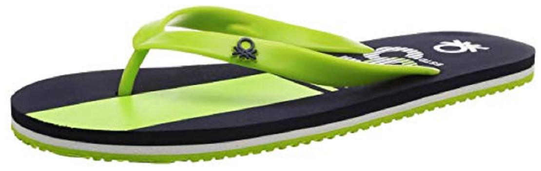 

United Colors Of Benetton Men Navy Blue Green Flip-Flops - 1 Pair