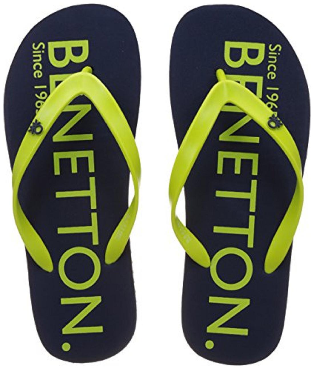 

United Colors Of Benetton Men Blue Green Flip-Flops - 1 Pair