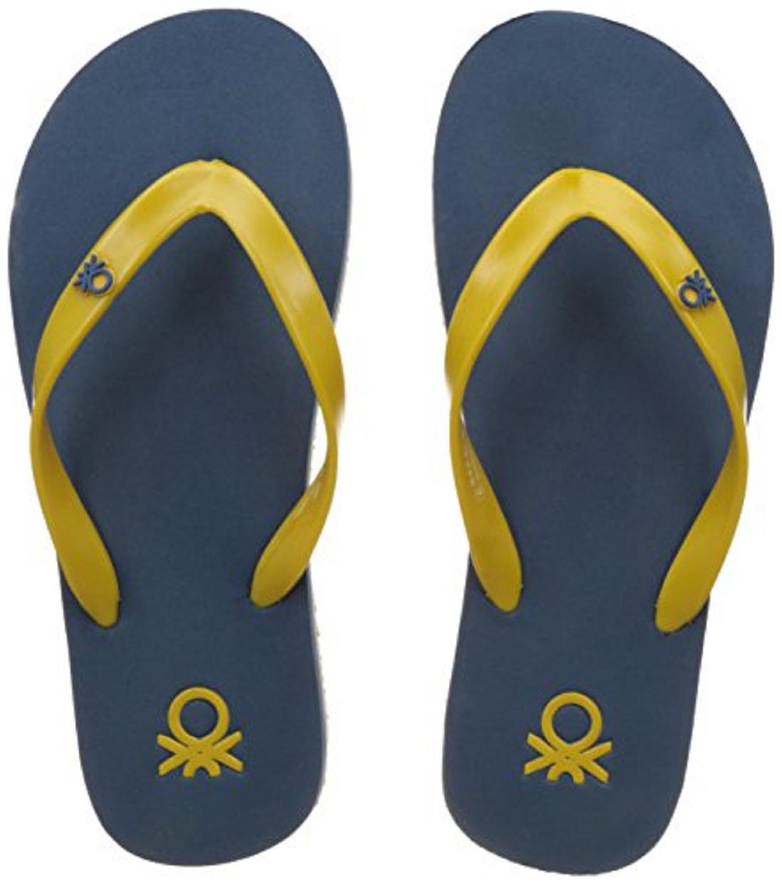 

United Colors Of Benetton Men Blue Yellow Flip-Flops - 1 Pair