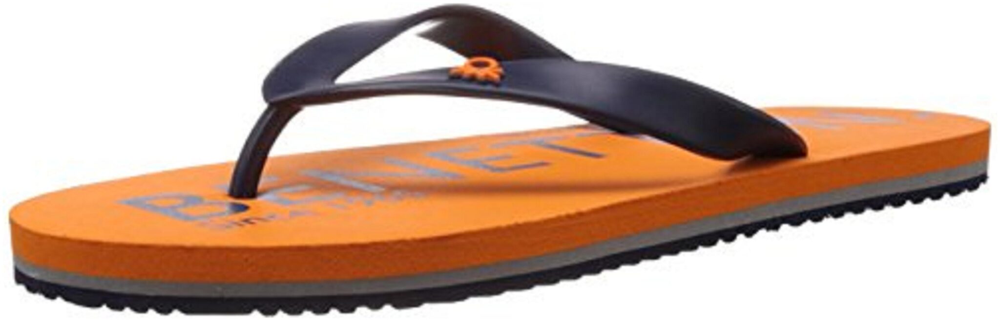 

United Colors Of Benetton Men Orange Navy Blue Flip-Flops - 1 Pair
