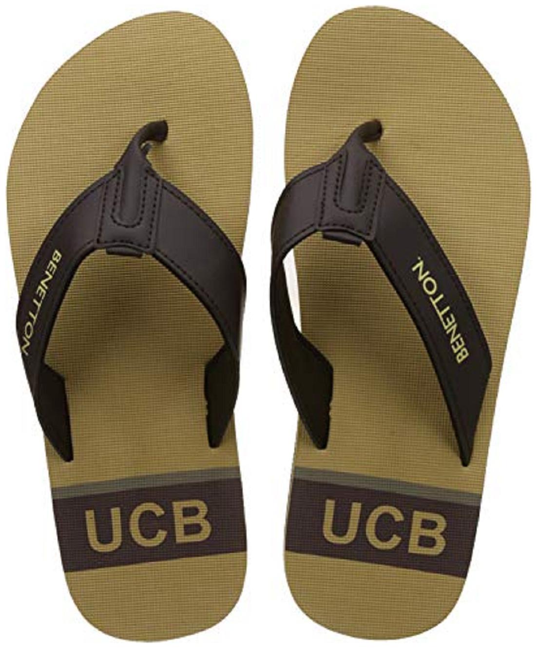

United Colors Of Benetton Men Beige Black Flip-Flops - 1 Pair