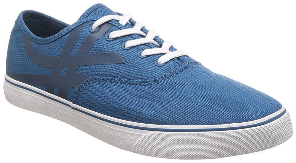 United Colors Of Benetton CANVAS SNEAKER WITH LOGO Men Blue Sneakers