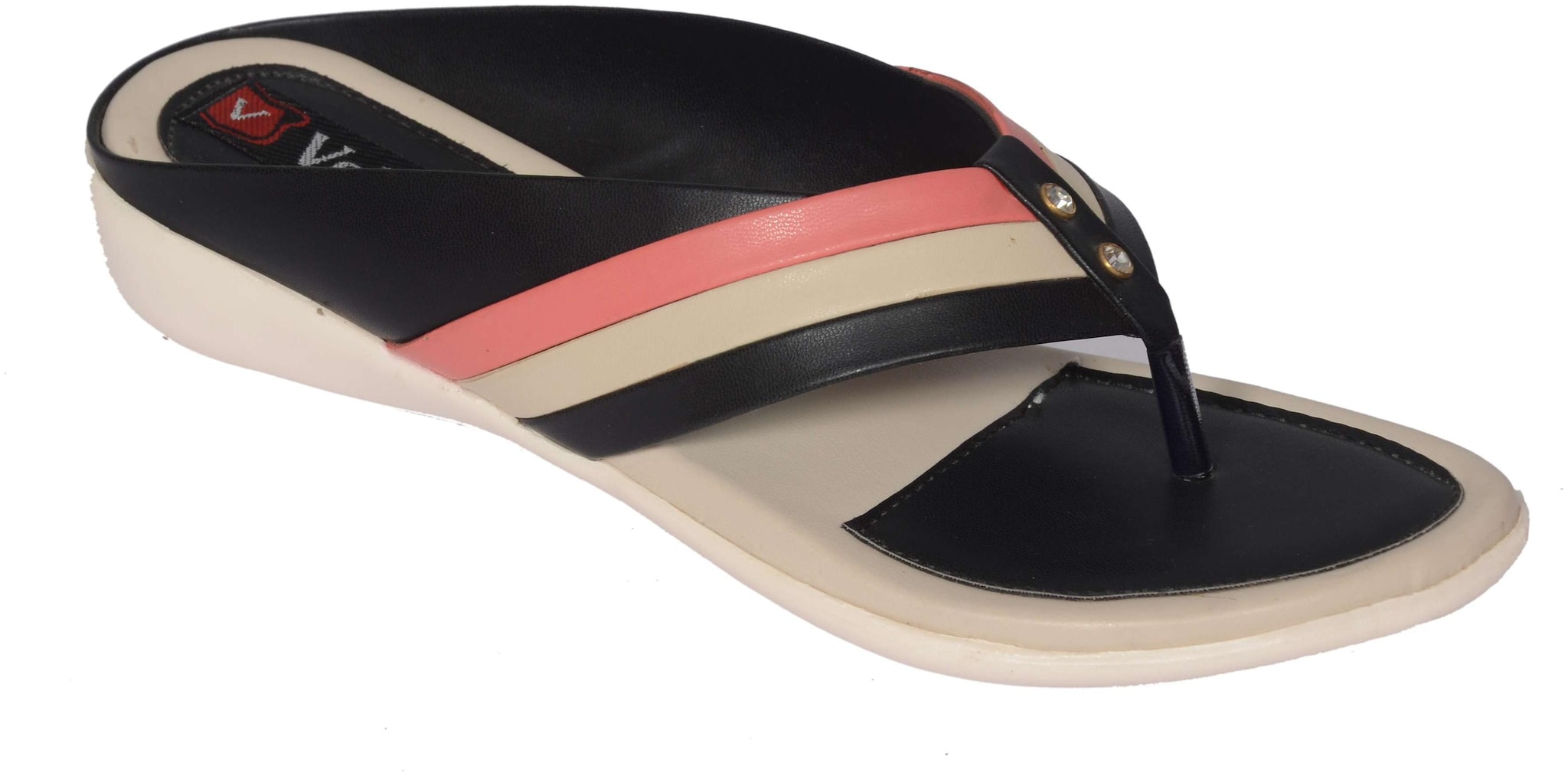 

Veletan Women Black T-Strap Flats
