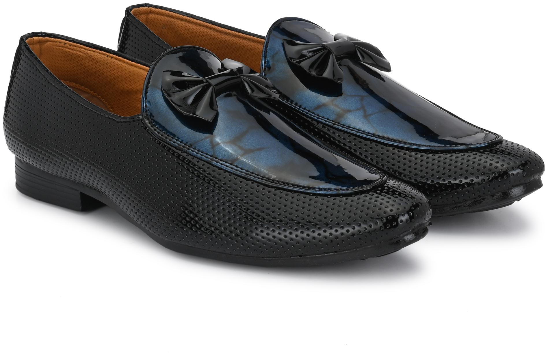

VELLINTO Men Blue Loafers - PARTY WEAR PATENT LEATHER SHOES FOR MEN - ART CA122BLU 6