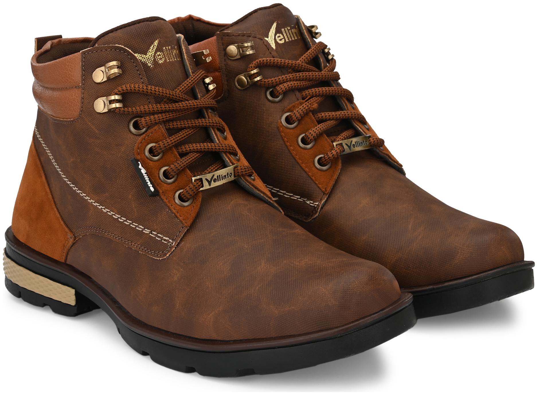 

VELLINTO Men Brown Ankle Boots - CASUAL BOOTS - ART CA105BWN 8