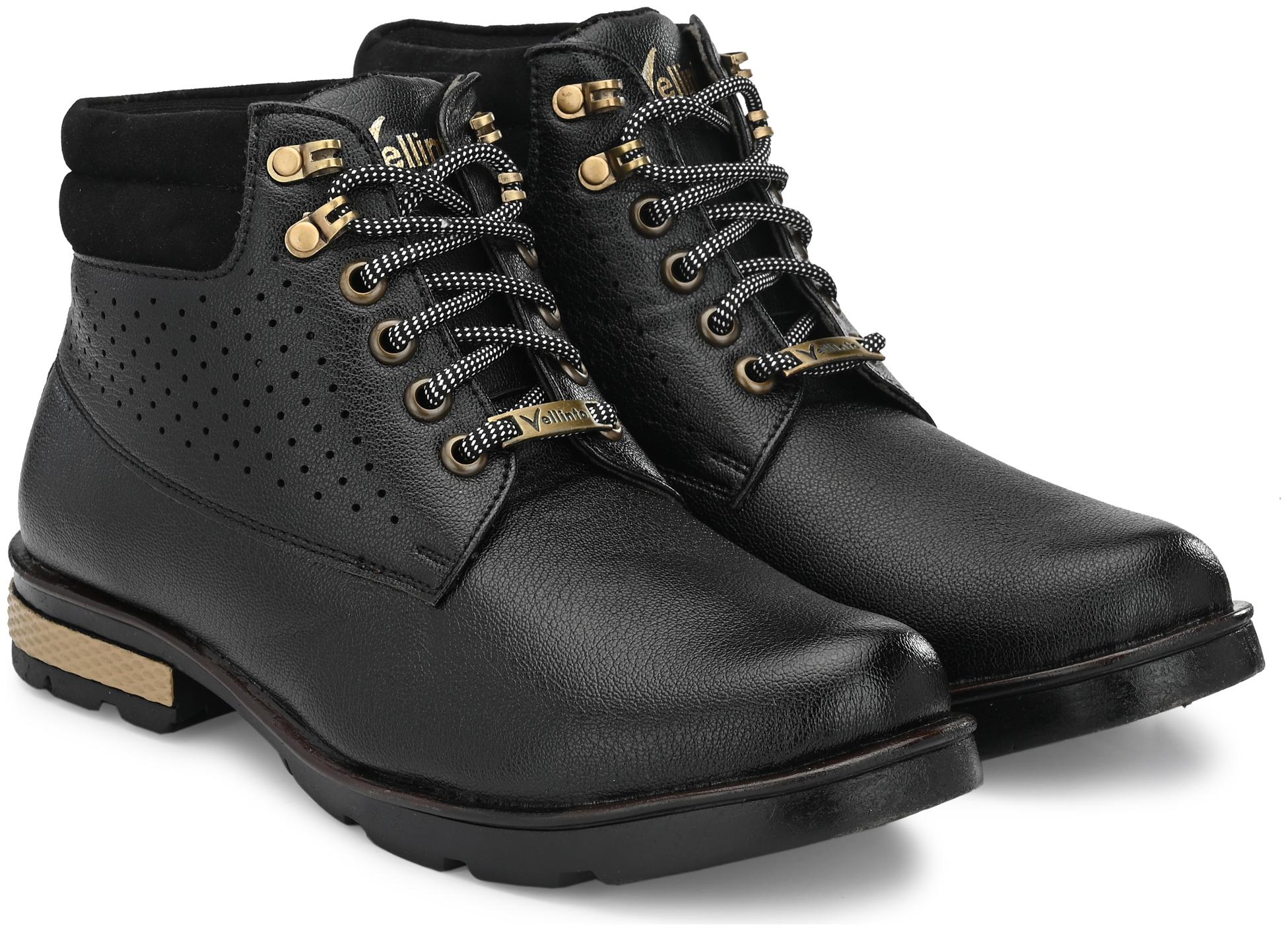 

VELLINTO Men Black Ankle Boots - ART CA109BLK 9