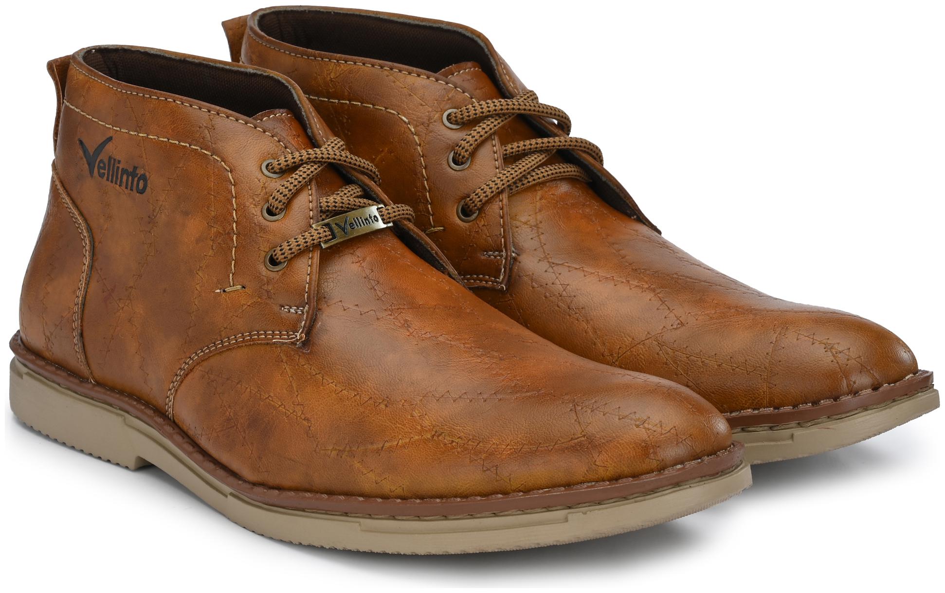 

VELLINTO Men Tan Outdoor Boots - ART CA116BEG 6