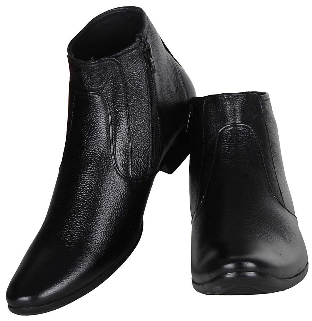 

VINCENZO Men Black Chelsea Boots - MID ANKLE - VN 2208 BO BLACK-