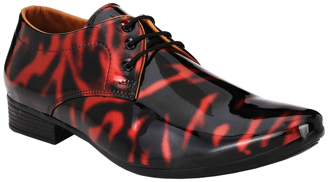 

Vitoria Men Black Red Derby Formal Shoes - VTRSTYLRND3