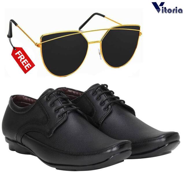 Vitoria Derby Formal Shoes For Men ( BLACK )