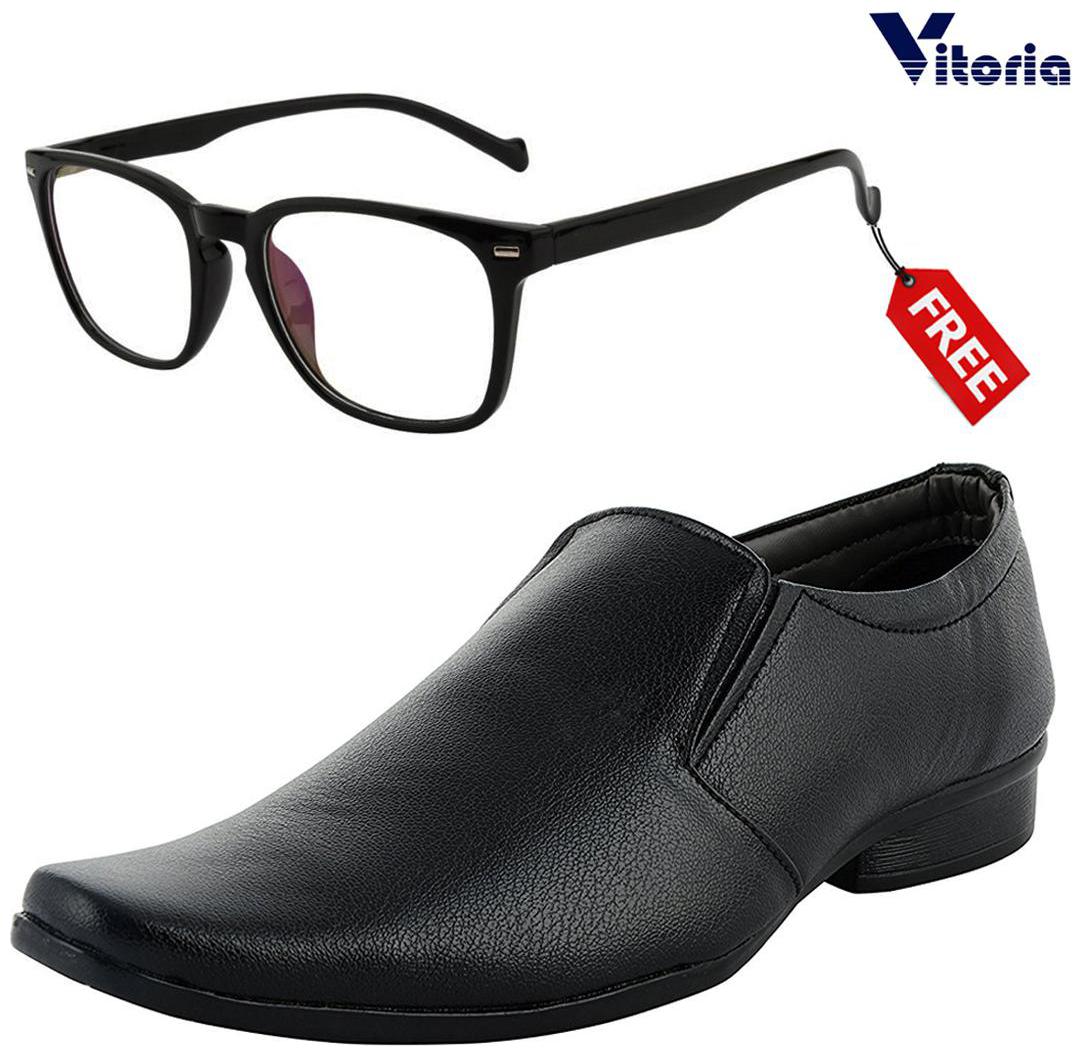 

Vitoria Men Black Slip-On Formal Shoes