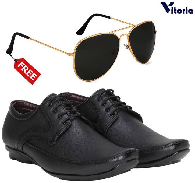 Vitoria Derby Formal Shoes For Men ( BLACK )