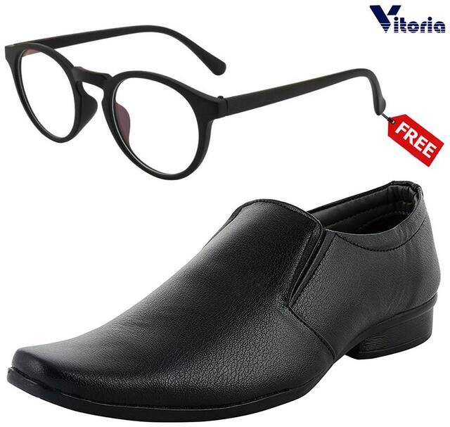 Vitoria Slip-On Formal Shoes For Men ( BLACK )