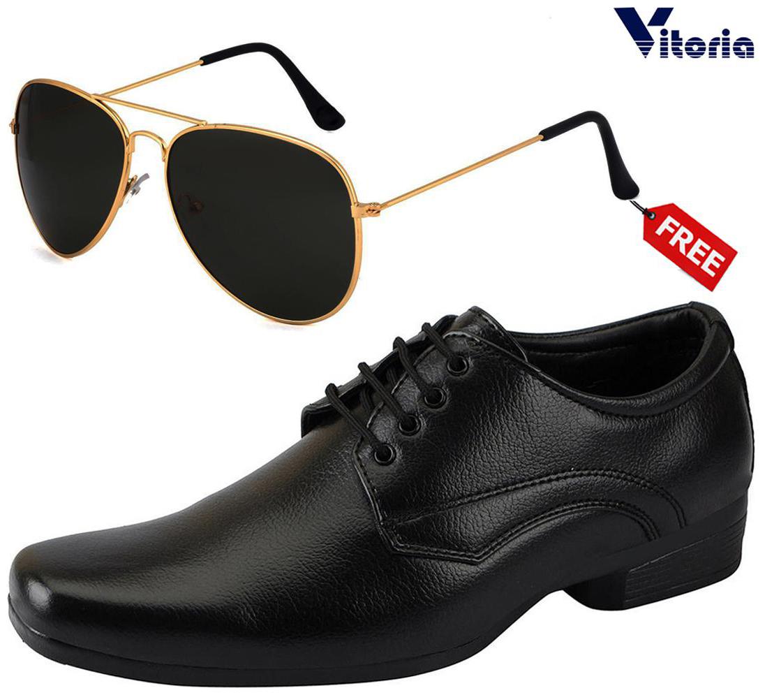 

Vitoria Men Black Derby Formal Shoes
