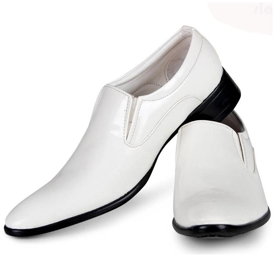 

Vitoria Men White Slip-On Formal Shoes